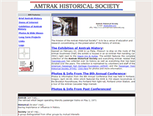 Tablet Screenshot of amtrakhistoricalsociety.org
